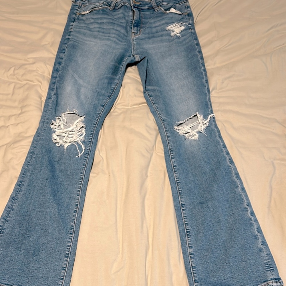 High rise skinny kick jeans